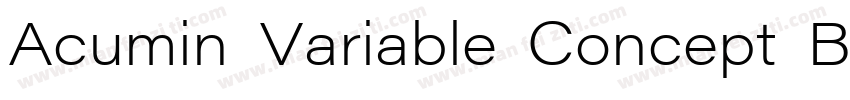 Acumin Variable Concept Bold (OTF)字体转换